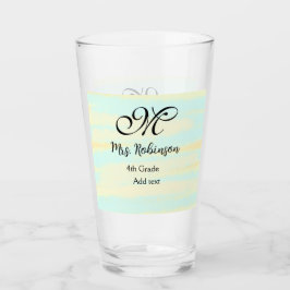 enkel gult, blåfärgsläraruppskattning glaskopp