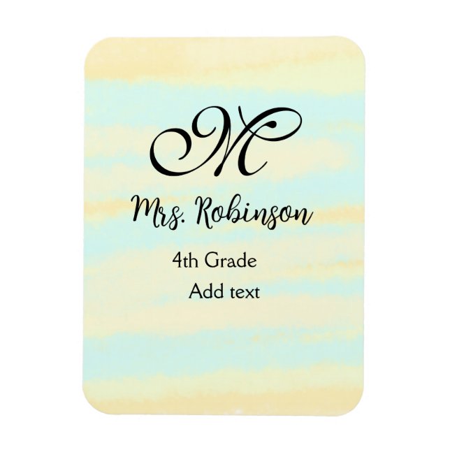 enkel gult, blåfärgsläraruppskattning magnet (Vertikal)