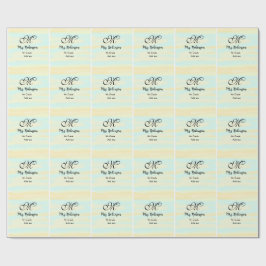 enkel gult, blåfärgsläraruppskattning presentpapper