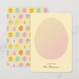 Enkel Gult för ägg och Påsk målade ägg från Mönste Tack Kort