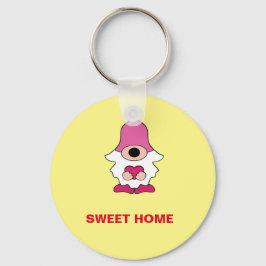 ENKEL GULT GENOME SWEET HOME MAGNET NYCKELRING