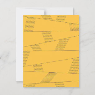 Enkel, gult, modern abstrakt grafisk design anteckningskort