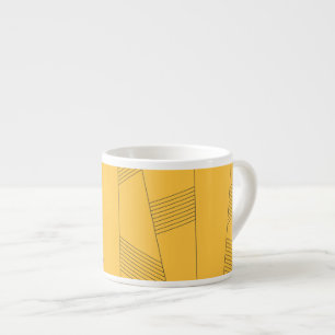 Enkel, gult, modern abstrakt grafisk design espressomugg