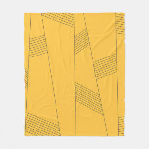 Enkel, gult, modern abstrakt grafisk design fleecefilt