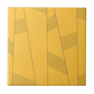 Enkel, gult, modern abstrakt grafisk design kakelplatta