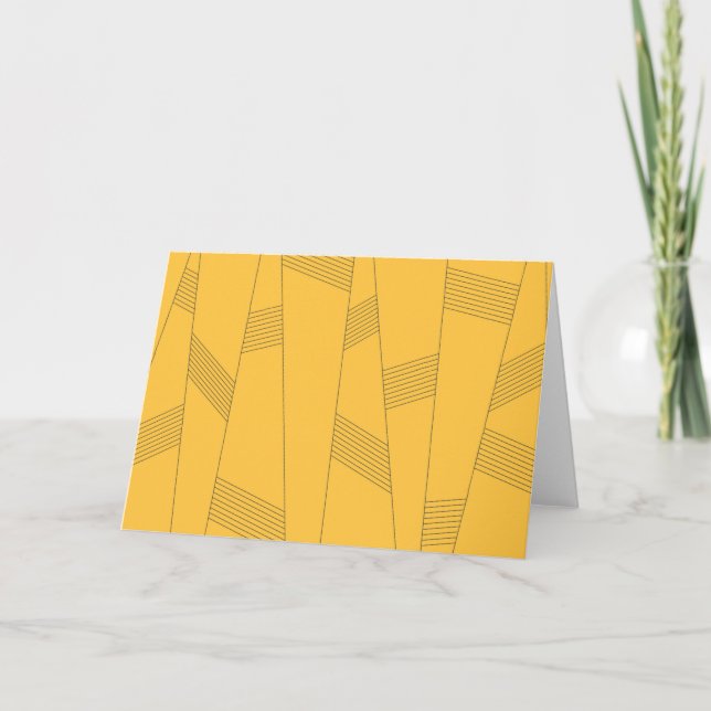 Enkel, gult, modern abstrakt grafisk design kort (Framsida)