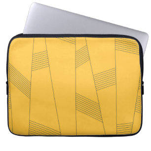 Enkel, gult, modern abstrakt grafisk design laptop fodral