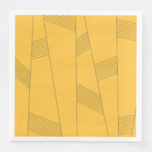Enkel, gult, modern abstrakt grafisk design pappersservett