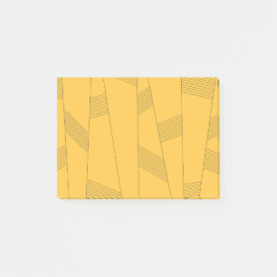 Enkel, gult, modern abstrakt grafisk design post-it block
