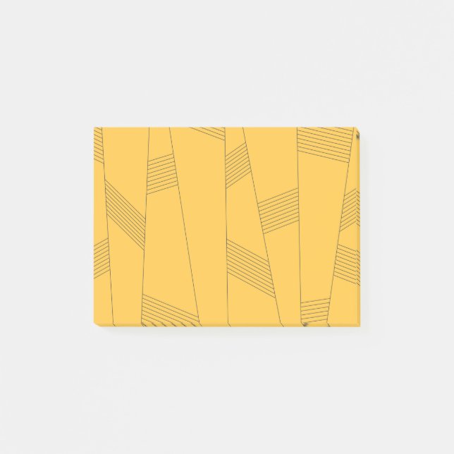 Enkel, gult, modern abstrakt grafisk design post-it block (Framsida)