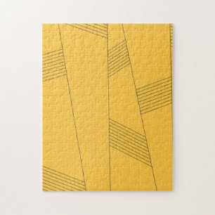 Enkel, gult, modern abstrakt grafisk design pussel