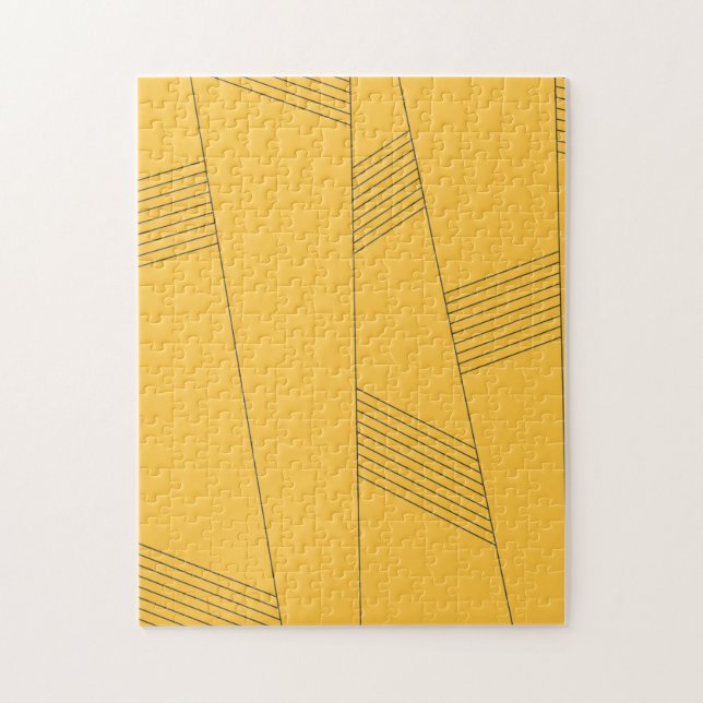 Enkel, gult, modern abstrakt grafisk design pussel (Vertikal)
