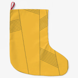 Enkel, gult, modern abstrakt grafisk design stor julstrumpa