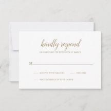 Enkel gyllene formell elegant bröllop