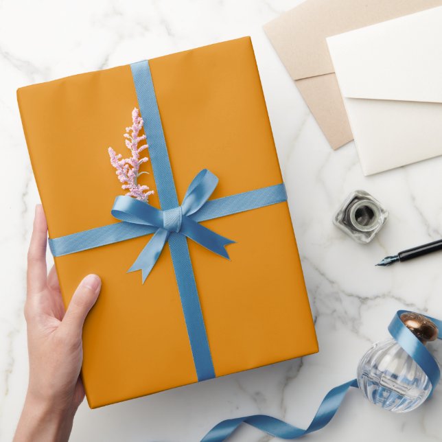 Enkel gyllene honungsorange nyans presentpapper (Gifting)
