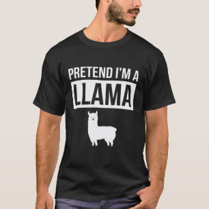 Enkel Halloween-dräkt för lama-älskare Låt oss låt T Shirt