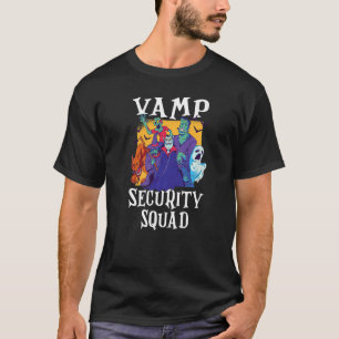 Enkel Halloween-kontur för vampigt säkerhetstorget T Shirt