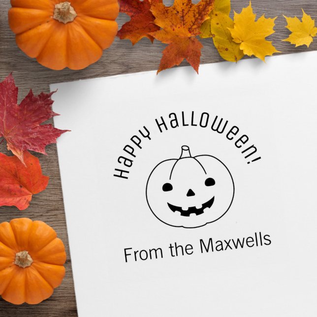 Enkel Halloween-pumpa arkmeddelande Stämpel (Skapare uppladdad)