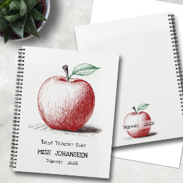 Enkel Hand plockade Cute Red Apple Best Teacher nå