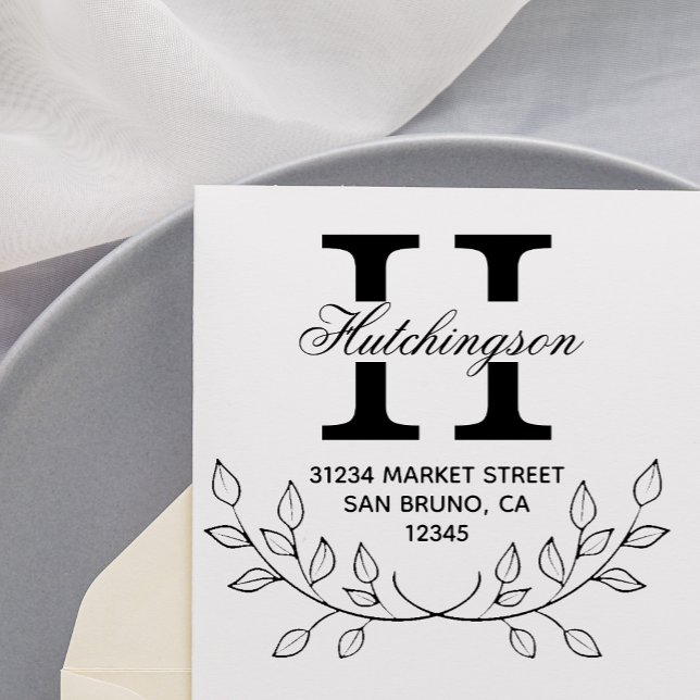 Enkel handdragen andedräkt | Returadress av Grönt Självfärgande Stämpel (Skapare uppladdad)