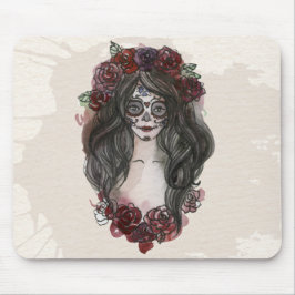 Enkel handdragen Dia de los Muertos | Mousepad Musmatta