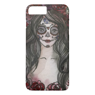 Enkel handdragen Dia de los Muertos Telefonväska