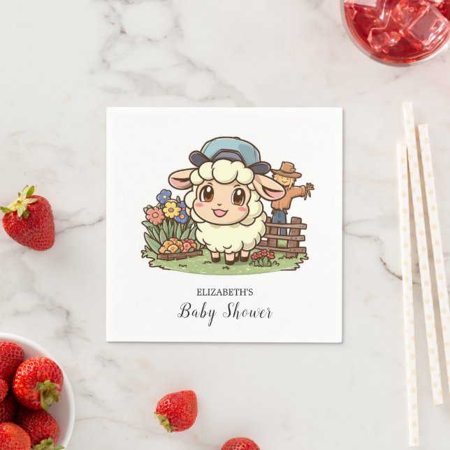 Enkel händig fårbabystölder pappersservett (Insitu)