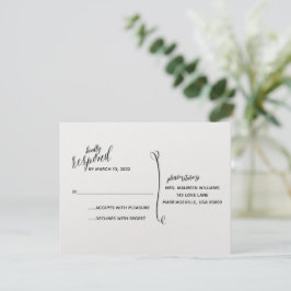 Enkel Handritad RSVP-kort Inbjudningar