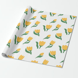 Enkel Handritad Vattenfärg Blommig Flickas Födelse Presentpapper