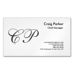 Enkel handskrift av Monogram-Professionell Magnetiska Visitkort