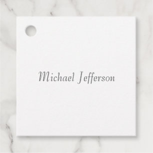 Enkel handskriftsskript Namn Elegant Enkel  Gåvor Etiketter