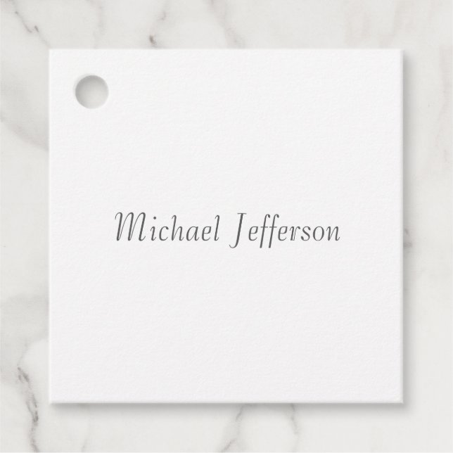 Enkel handskriftsskript Namn Elegant Enkel  Gåvor Etiketter (Framsida)