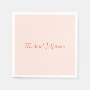 Enkel handskriftsskript Namn Elegant Enkel Pappersservett