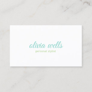 Enkel handskriven calligraphy Beauty Stylist Visitkort