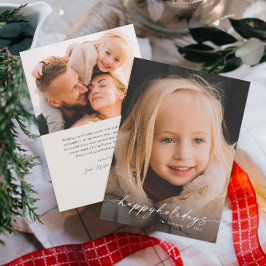 Enkel handskriven julskriptfoto julkort