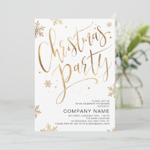 Enkel handskriven kalligrafi jul Party Inbjudningar