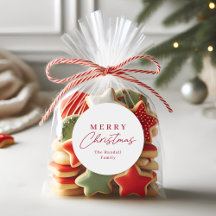 Enkel handskriven Merry Christmas-presentetikett