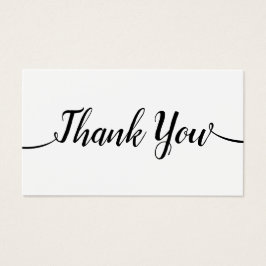Enkel handskriven skriptkalligrafi, Tack Visitkort