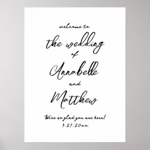 Enkel Handskriven Whimsisk Välkomstskylt till Bröl Poster