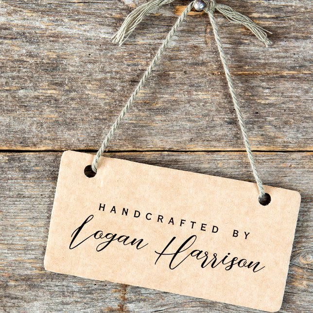 Enkel, handtagen efter Personlig Stämpel (Simple Handcrafted By Personalized Rubber Stamp)