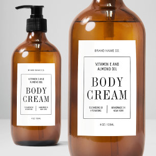 Enkel Handtvål Kroppstvätt Lotion Vattentät Etiket Mat Etikett
