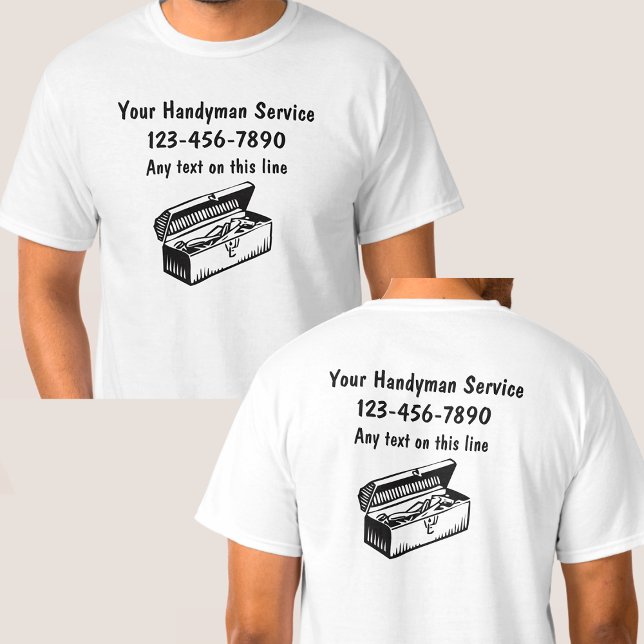 Enkel Handyman, Dubbla vid sida T Shirt (Skapare uppladdad)