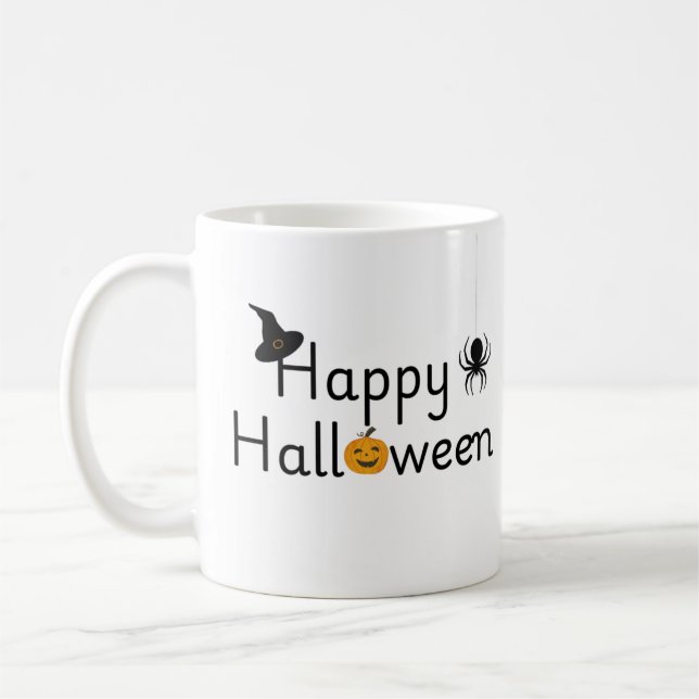 Enkel Happy halloween Mugg (Vänster)