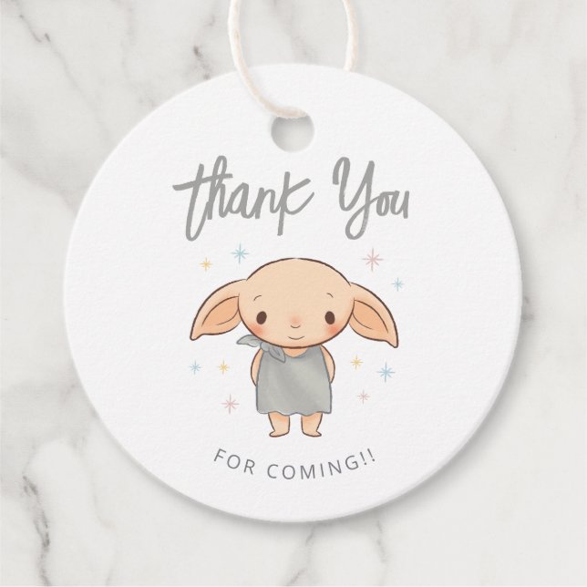 Enkel Harry Potter - Dobby Baby Shower Gåvor Etiketter (Framsida)