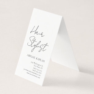 Enkel Hårstylist Modern Minimalist Elegant Visitkort