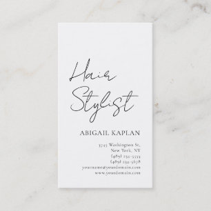 Enkel Hårstylist Modern Minimalist Elegant Visitkort