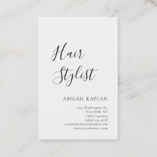 Enkel Hårstylist Modern Minimalistisk Elegant Visitkort