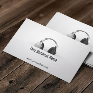 Enkel Headphonemusikvisitkort Visitkort
