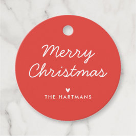 Enkel Heart Anpassningsbar Färg Juletiketter Gåvor Etiketter