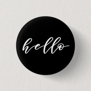 Enkel Hej i vackert Calligraphy-skript Butto Knapp